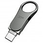 USB флеш накопичувач Silicon Power 128 GB DriveMobile C80 USB 3.1 + Type-C Silver (SP128GBUC3C80V1S) (U0812312)