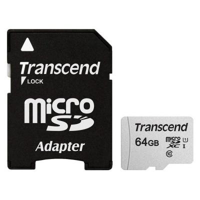 Карта пам'яті Transcend 64GB microSDXC class 10 UHS-I U1 (TS64GUSD300S-A) (U0309116)
