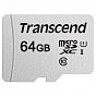 Карта памяти Transcend 64GB microSDXC class 10 UHS-I U1 (TS64GUSD300S-A) (U0309116)