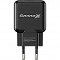 Зарядное устройство Grand-X CH-03B (5V/2,1A) Black (CH-03B) (U0255600)
