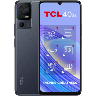 Мобильный телефон TCL 40 SE (T610K2) 6/256GB Dark Grey (T610K2-2ALCPB12) (U0832186)