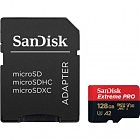 Карта памяти SanDisk 128 GB microSDXC UHS-I U3 Extreme Pro+SD Adapter (SDSQXCD-128G-GN6MA)