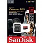 Карта памяти SanDisk 128 GB microSDXC UHS-I U3 Extreme Pro+SD Adapter (SDSQXCD-128G-GN6MA) (U0722138)