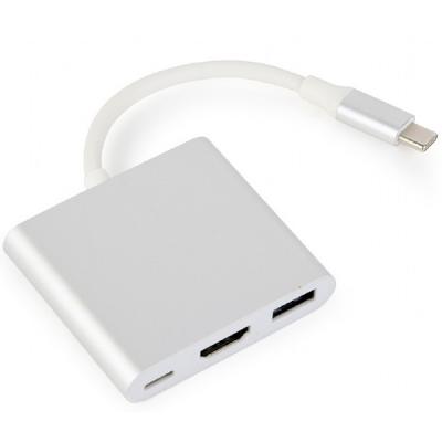 Переходник USB Type-C to HDMI Cablexpert (A-CM-HDMIF-02-SV) (U0465586)