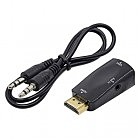 Переходник ST-Lab HDMI male (PC/laptop) — VGA F(Monitor) (U-991 black)