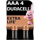 Батарейка Duracell AAA лужні 4 шт. в упаковці (5000394052543 / 81545421)