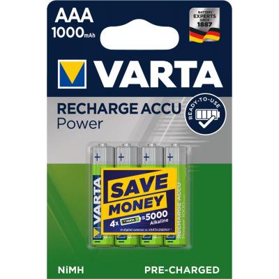 Акумулятор Varta AAA Rechargeable Accu 1000mAh * 4 (05703301404) (U0002586)