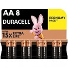 Батарейка Duracell AA лужні 8 шт. в упаковці (5000394006522 / 81417083 / 81480361)