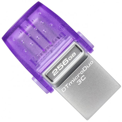 USB флеш накопитель Kingston 256GB DataTraveler microDuo 3C USB 3.2/Type C (DTDUO3CG3/256GB) (U0654226)