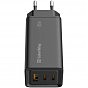 Зарядний пристрій ColorWay GaN3 Pro Power Delivery (USB-A + 2 USB TYPE-C) (65W) (CW-CHS039PD-BK) (U0762119)