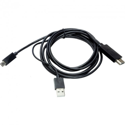 Кабель мультимедійний HDMI to microUSB (11 pin) + USB, 1.8m, (MHL) PowerPlant (CA910861) (U0654769)