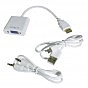 Переходник HDMI M to VGA F (с кабелями аудио и питания от USB) ST-Lab (U-990 white) (U0641697)