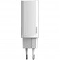 Зарядний пристрій Baseus 2xUSB 65W GaN (USB-C+USB-A) white (CCGAN2L-B02) (U0829477)