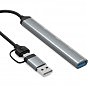 Концентратор Dynamode 5-in-1 USB Type-C/Type-A to 1хUSB3.0, 2xUSB 2.0, card-reader SD/MicroSD (DM-UH-514) (U0860833)