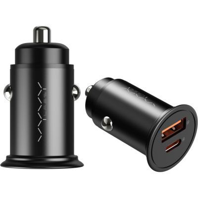 Зарядное устройство Vyvylabs Round Dot Dual Fast Charge Car Charger 65W A+C Black (VJY65B-01) (U0840752)