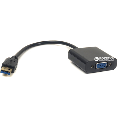 Переходник USB 3.0 M to VGA F PowerPlant (CA910380) (U0657451)