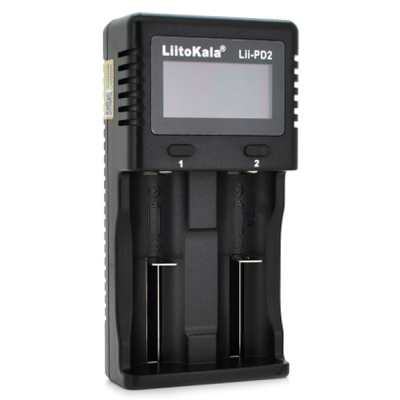 Зарядний пристрій для акумуляторів Liitokala 2 Slots, LCD display, Li-Ion, Ni-Mh, Ni-Cd, + AAAA, С, 10440/.../26650 (Lii-PD2) (U0721408)