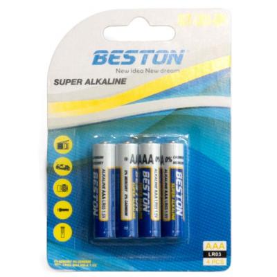 Батарейка Beston AAA 1.5V Alkaline * 4 (AAB1833) (U0247595)