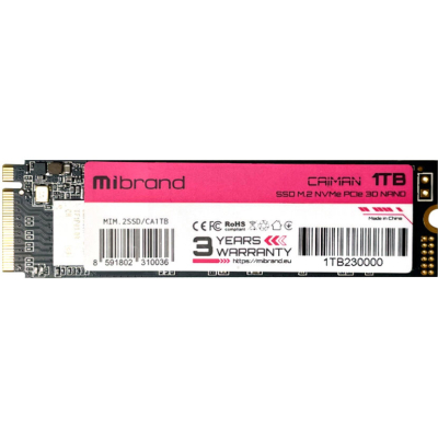 Накопичувач SSD M.2 2280 1TB Mibrand (MIM.2SSD/CA1TB) (U0836814)