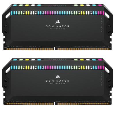 Модуль памяти для компьютера DDR5 32GB (2x16GB) 6200 MHz Dominator Platinum RGB Black Corsair (CMT32GX5M2X6200C36) (U0862940)