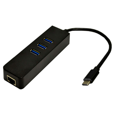 Переходник Dynamode USB 3.1 Type-C — RJ45 Gigabit Lan, 3*USB 3.0 (USB3.1-TypeC-RJ45-HUB3) (U0641830)