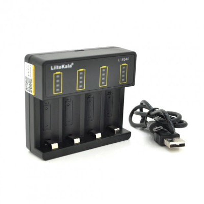 Зарядний пристрій для акумуляторів Liitokala 4 Slots, for Li-ion 3,7V accumulator, supply 5V/2A (Lii-16340) (U0788657)