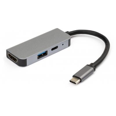 Концентратор Vinga Type-C to 4K HDMI+USB3.0+PD aluminium (VCPHTC3AL) (U0463426)