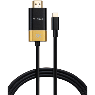 Кабель мультимедійний USB-C to HDMI 1.5m v2.1 8K60Hz Gold plated Vinga (VCPVCCH2115) (U0836020)