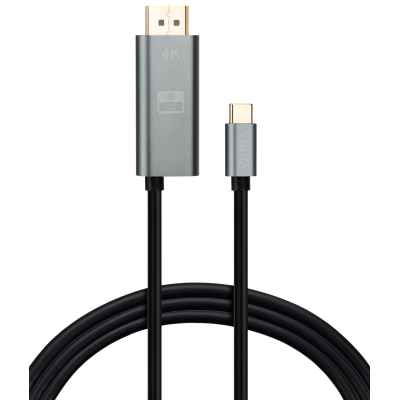 Кабель мультимедийный USB-C to DisplayPort 1.5m v1.2 4K60Hz PD 100W port Vinga (VCPVCCD1215PD) (U0836024)