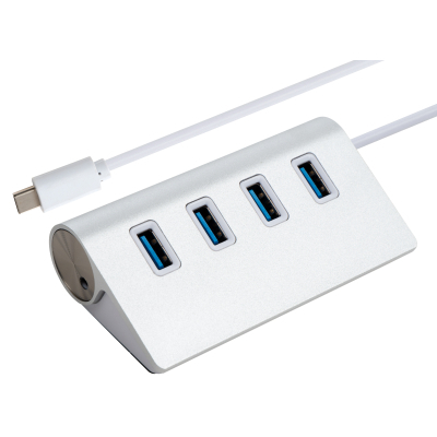 Концентратор Vinga Type-C to 4*USB3.0 1.0m cable aluminium (VCPHCU304) (U0836070)