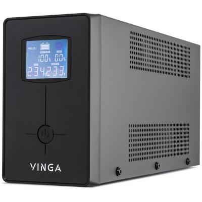 Пристрій безперебійного живлення Vinga LCD 600VA metal case (VPC-600M) (U0211177)