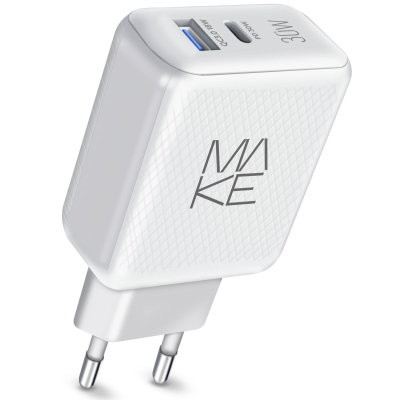 Зарядное устройство MAKE 30W PD+QC White (MCW-326PWH) (U0788109)