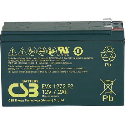 Батарея к ИБП CSB EVX1272F2 12V 7.2Ah (EVX1272F2) (U0861878)