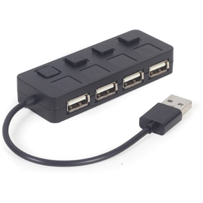Концентратор Gembird USB 2.0 4 ports switch black (UHB-U2P4-05) (U0792382)