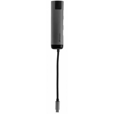 Концентратор Verbatim USB-C to U3.1G1/U3.0x2/HDMI/RJ45 (49141) (U0443371)