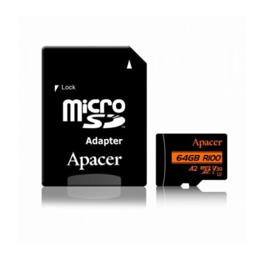 Карта памяти Apacer 64GB microSD class 10 UHS-I U3 (AP64GMCSX10U8-R) (U0746484)