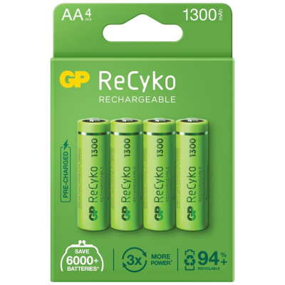 Аккумулятор Gp AA 130AAHCE-2GBE4 Recyko+ 1300 mAh * 4 (130AAHCE / 4891199186523) (U0454250)