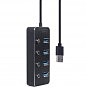 Концентратор Gembird USB 3.0 4 ports switch black (UHB-U3P4P-01) (U0792384)