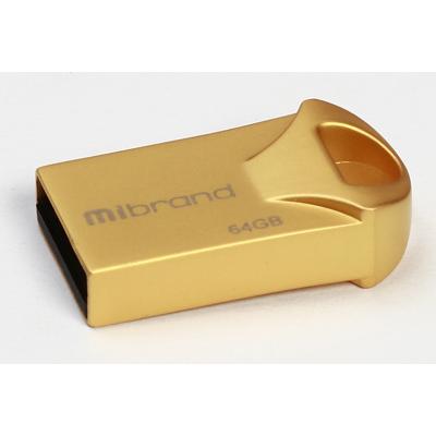 USB флеш накопичувач Mibrand 64GB Hawk Gold USB 2.0 (MI2.0/HA64M1G) (U0538167)