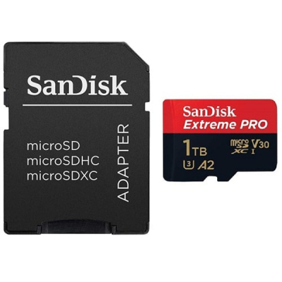 Карта пам'яті SanDisk 1 TB microSDXC UHS-I U3 Extreme Pro+SD Adapter (SDSQXCD-1T00-GN6MA) (U0722133)