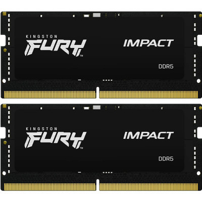 Модуль памяти для ноутбука SoDIMM DDR5 16GB (2x8GB) 6000 MHz Impact Kingston Fury (ex.HyperX) (KF564S38IB-16) (U0886814)