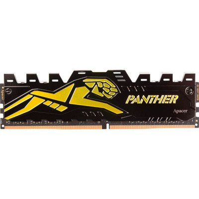 Модуль пам'яті для комп'ютера DDR4 8GB 2666 MHz Panther Black/Gold Apacer (AH4U08G26C08Y7GAA-1) (U0887998)