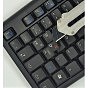Наклейка на клавиатуру BestKey непрозрачная чорная, 76, оранжевый (BKU13ORA/014) (U0890834)