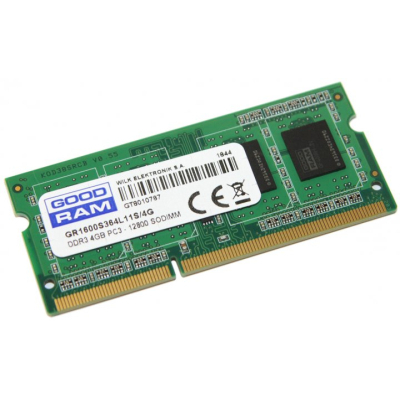 Модуль пам'яті для ноутбука SoDIMM DDR3 4GB 1600 MHz Goodram (GR1600S364L11S/4G) (U0103452)