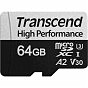 Карта памяти Transcend 64GB microSDXC class 10 UHS-I U3 A2 (TS64GUSD340S) (U0571941)