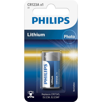 Батарейка Philips CR 123A Lithium 3V *1 (CR123A/01B) (U0674994)