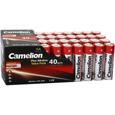 Батарейка Camelion AA Plus Alkaline LR6 * 40 (LR6-SP40) (U0831901)