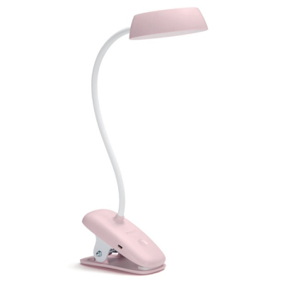 Настольная лампа Philips LED Reading Desk lamp Donutclip 3W, 4000K, 1200mAh (Lithium battery), рожевий (929003179627) (U0861016)
