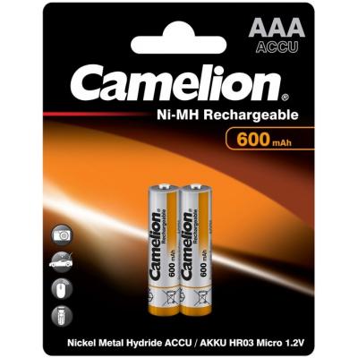 Аккумулятор Camelion AAA 600mAh Ni-MH R03 * 2 (NH-AAA600BP2) (U0394222)