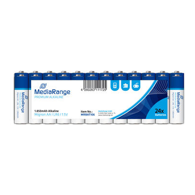 Батарейка Mediarange AA LR6 1.5V Premium Alkaline Batteries, Mignon, Pack 24 (MRBAT106) (U0858946)